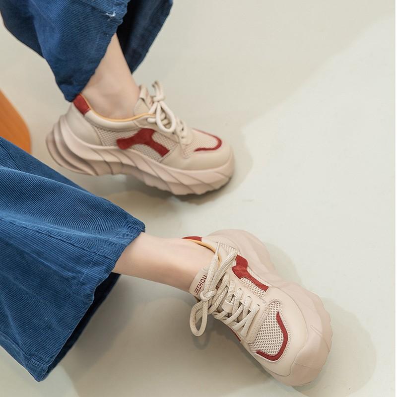 Johnature Lightweight Breathable Mesh Shoes Versatile Sports And Leisure Mixed Colors Women's Shoes