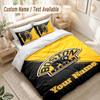 Set Biancheria da Letto Personalizzato 3 PezziStampa Boston Bruins Copripiumino + 2 Federe Morbido Arredo Letto