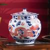 Jingdezhen Hand-painted Dragon & Phoenix Ceramic Tea Caddy
