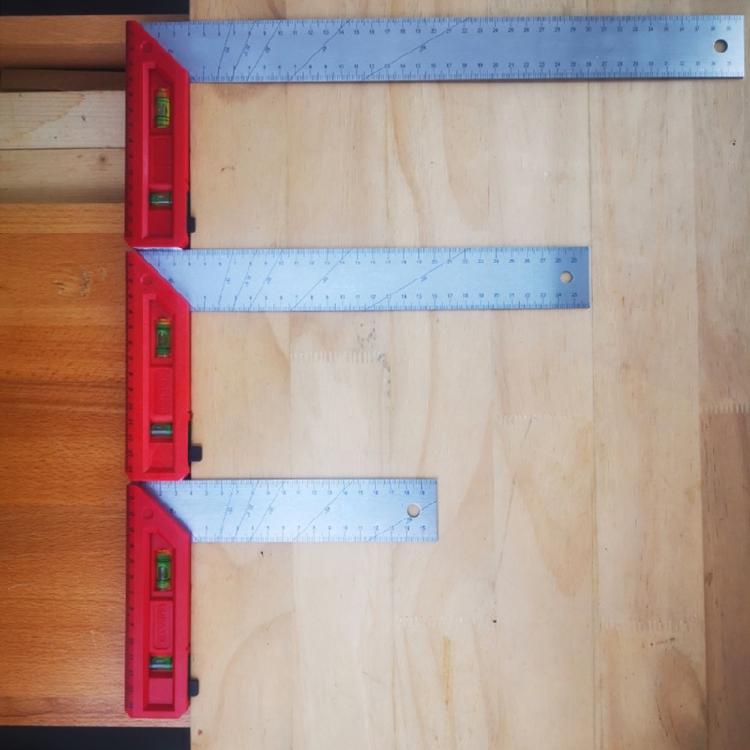 Combination Square Tool Woodworking Angles Ruler MultiProtractors with Bubble