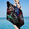 Mecha Armor Robotic Design Beach Towel, Super Soft Microfiber, Gift for Her/Him, Birthday, for Pool, Beach, Travel, Home Decor Fan gifts