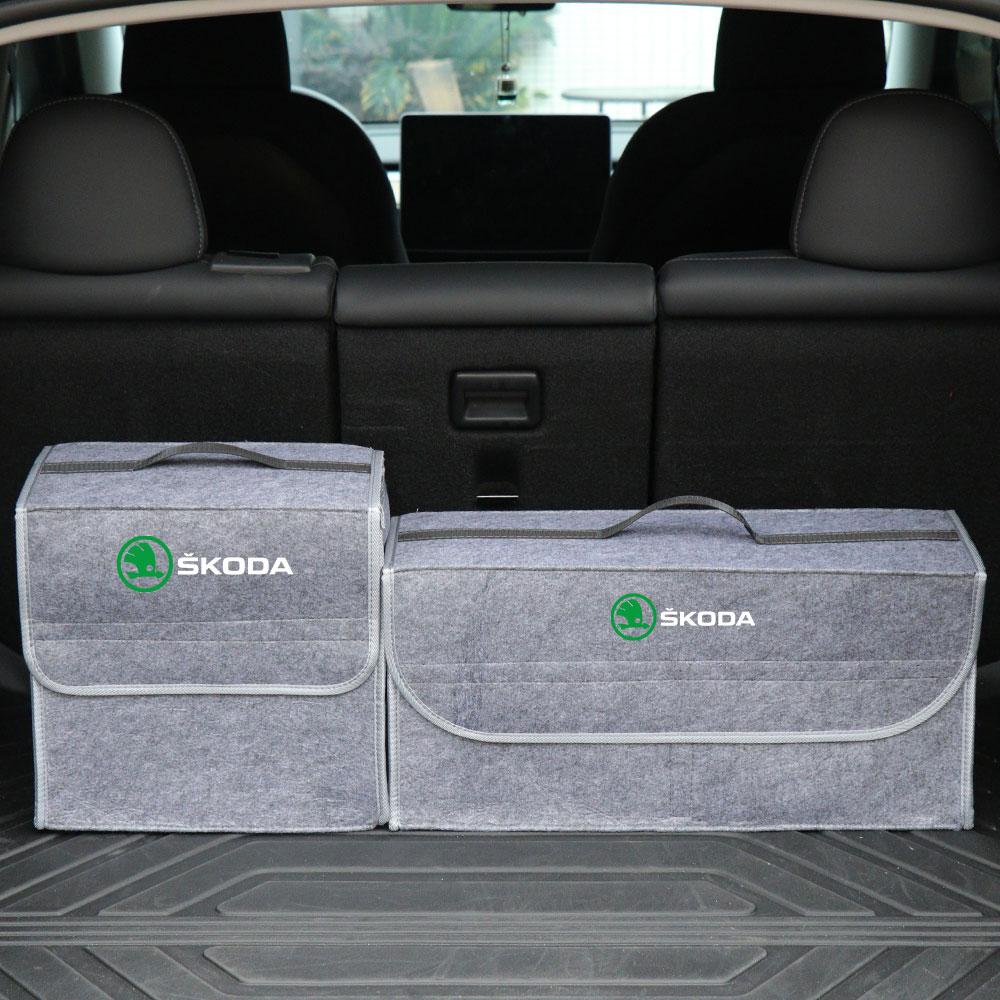 RBD4 Folding Car Trunk Storage Box Large Capacity Auto Organizer for Skoda S Octavia VII Karop Scala Fabia Superb Roomster Kamiq Yeti