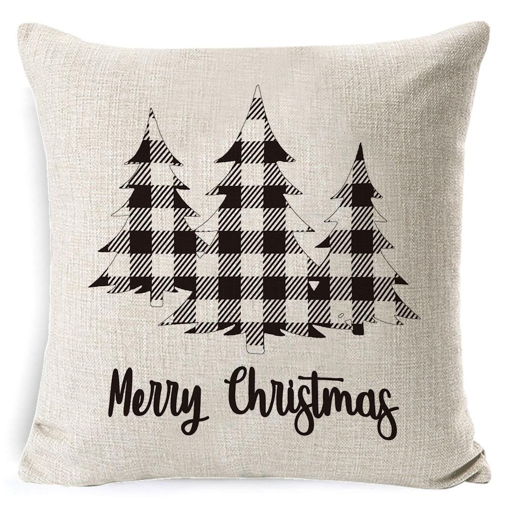 Nový vánoční povlak na polštář kostkovaný polštář domov pohovka polštář povlak na polštář dárek postel polštář