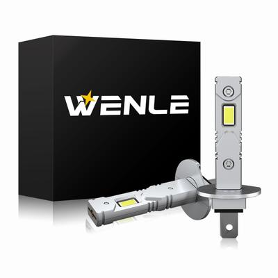WENLE Ultra Kompakte H1 LED Scheinwerfer/Nebelscheinwerfer, Weiß, 6500K, Kompatibel mit Fahrzeuguntersuchung, DC
