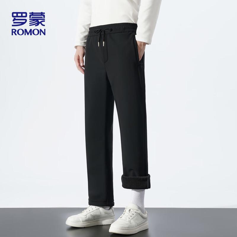 ROMON Men's Warm Fleece-Lined Casual Pants 802