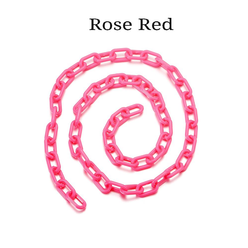 10pcs 50cm Colorful Acrylic Link Chain Lobster Clasp Keychains For Necklace Bracelet Making Colorful Chain Plastic Chain Links