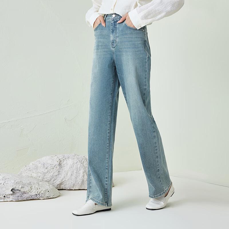 EICHITOO Women's Retro High-Waist Wide-Leg Denim Jeans
