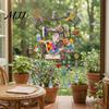 Unique Garden Wind Chime Vintage Sewing Machine Crystal Chime, Acrylic Outdoor Hanging Suncatcher, Sun Catcher for Window Colorful Pendants Yard Patio