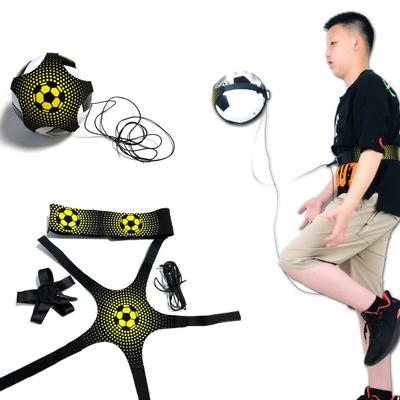 Football Kick Trainer with Adjustable Belt Elastic Rope Fastener Tape Soccer Training Aid Hands Free Throw Sole Practice Equipment for Kids
