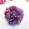 Korean High-end Hair Ring Headband Ball Head Female Simple High Elastic Hair Band Flower O-shaped Hair Ring