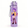 1PC Three Color Anime Girl Group 750ml Color Plastic Sports Water Bottle Leakproof Flip Straw Lid Suitable for Sports Office Home Use