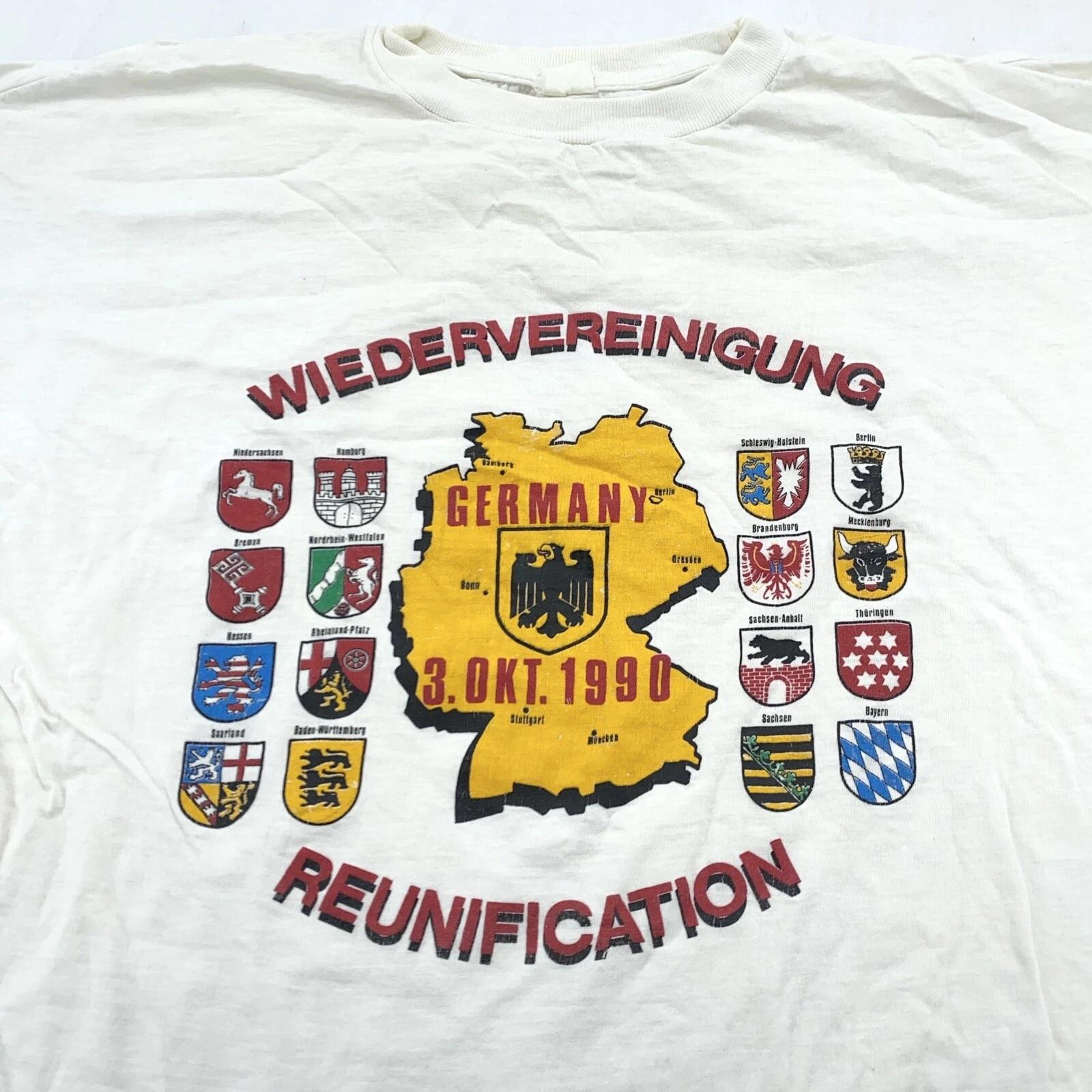 

vintage 1990 GERMANY WIEDERVEREINIGUNG REUNIFICATION T-Shirt MEDIUM/LARGE soft M