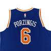 adidas NBA Trikot Kristaps Porzingis New York Knicks Auswärts Swingman Fan Edition Nummer 6 Pullover Rundhals Einfach Ärmellos Basketball Weste AV1320