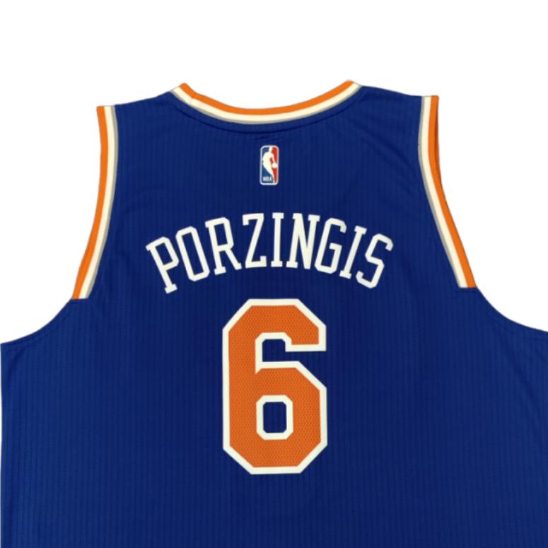 adidas NBA Trikot Kristaps Porzingis New York Knicks Auswärts Swingman Fan Edition Nummer 6 Pullover Rundhals Einfach Ärmellos Basketball Weste AV1320