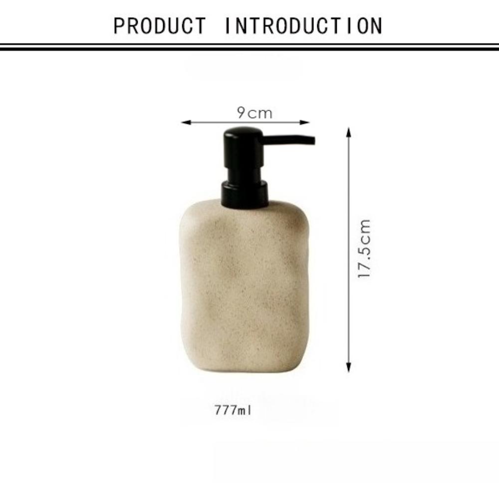 Dispenser Sapone Liquido in Terracotta Semplice Dispenser Sapone per la Casa Disinfettante Mani Gel da Bagno Shampoo Flacone con Pompetta Accessori da Bagno