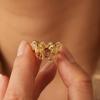 Yin Yi Yuan S925 Sterling Silver Butterfly Ring - Fashionable Light Luxury French Retro Design for Index or Tail Finger