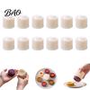Mid Autumn Festival Decor 12PCS Double Ended Mooncake Mold with Scalloped Edge, Floral Texture Hand Festive Pastry Molds Press Cookie Stamp,
