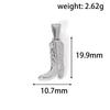 Jewelry 316L Stainless Steel 18K Gold Boots Pendants Women's Boots Shoe DIY Necklace Bracelet Bag Pendant Accessories