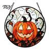 Waterproof Outdoor Branch Decoration Retro Halloween Pendant, Ghost/Bat/Spider Web/Pumpkin Head Print, Dark Theme Holiday Decor Vintage Acrylic