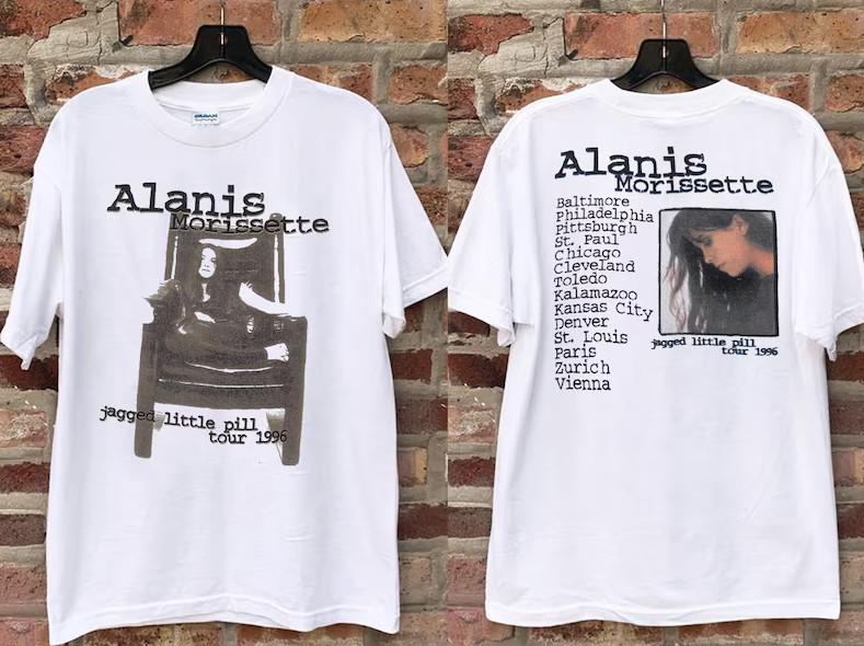 

1996 Alanis Morissette039 Jugged Little Pill Tour T-Shirt Alanis Morissette039 Tour Unisex T-Shirt XXXL