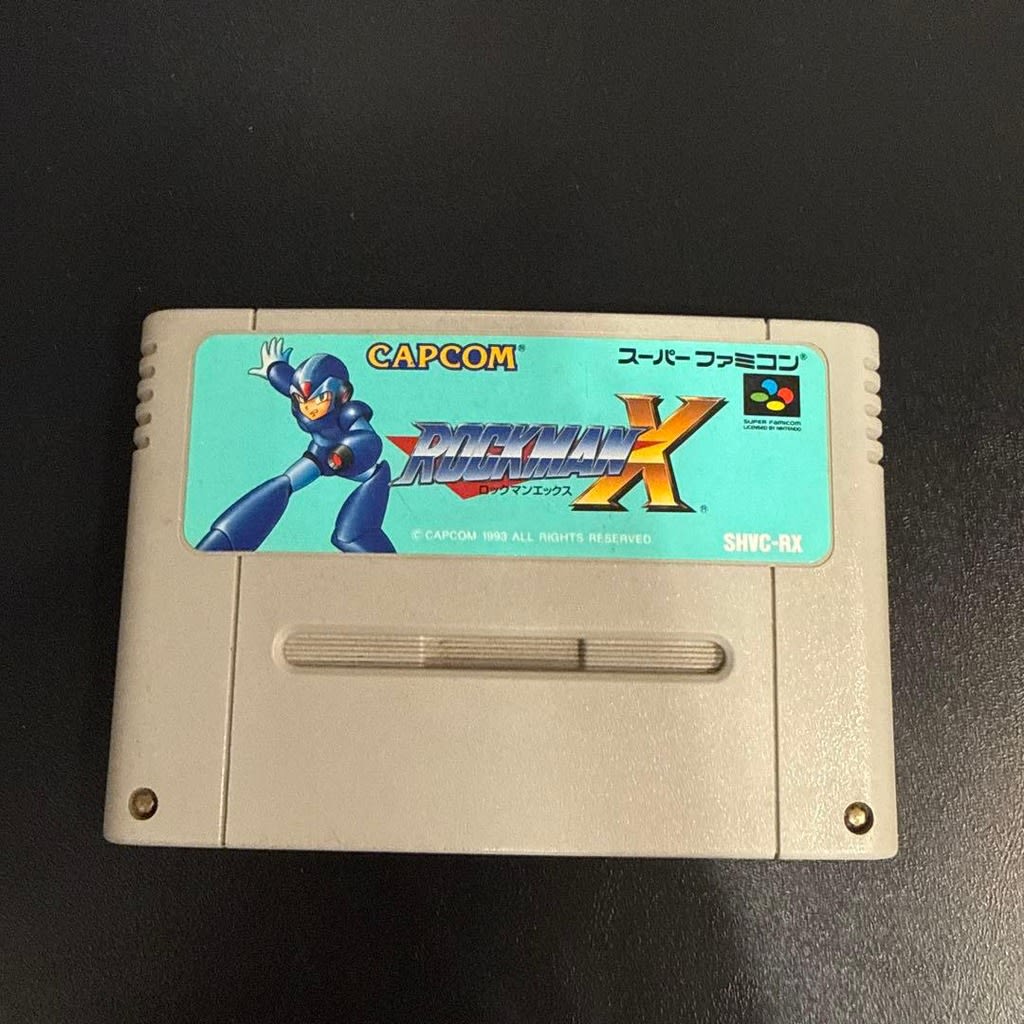 Used Mega Man X (Rockman X) SFC SNES Super Famicom SHVC-RX Tested Working Nintendo Action Capcom NTSC-J Super Nintendo Cartridge