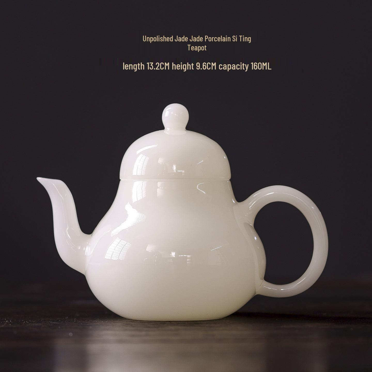 Handmade Dehua White Porcelain Xishi Teapot - Lightweight, High-Temperature Resistant, Perfect for Kung Fu Tea Brewing.