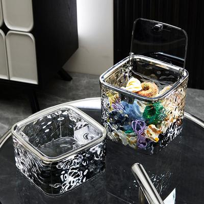 Organisateur d'accessoires pour cheveux Boîte de rangement Organisateur transparent pour élastiques à cheveux Pour bandeau Récipient à bijoux Boîte de rangement de bureau