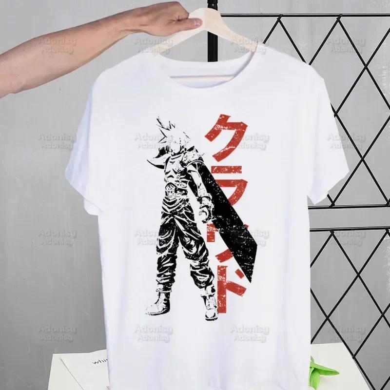 Final Fantasy Anime Shinra Men Hip Hop Streetwear Print T Shirt Harajuku TShirts Short Sleeve Fashion Casual T-Shirt Tops Tees