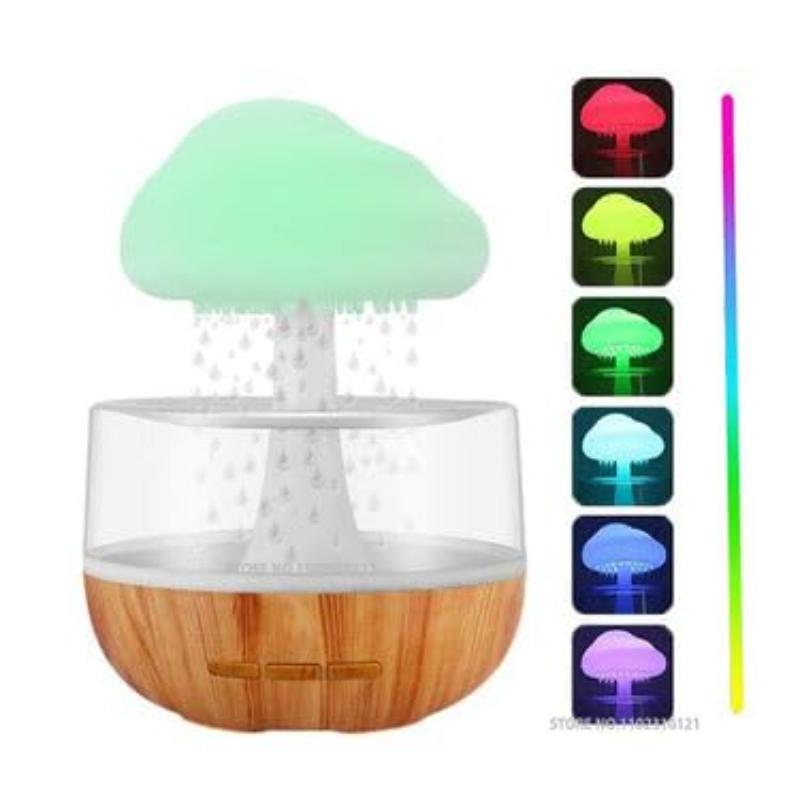 Rain Cloud Humidifier With LED LightMushroom Design Ultrasonic Diffuser For Home Use