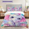 Elephant Pattern Bedding Quilt Set Quilt Cover Pillowcase Home Decoration Birthday Gift (1 * Duvet Cover + 2 * Pillowcase, Without Core)
