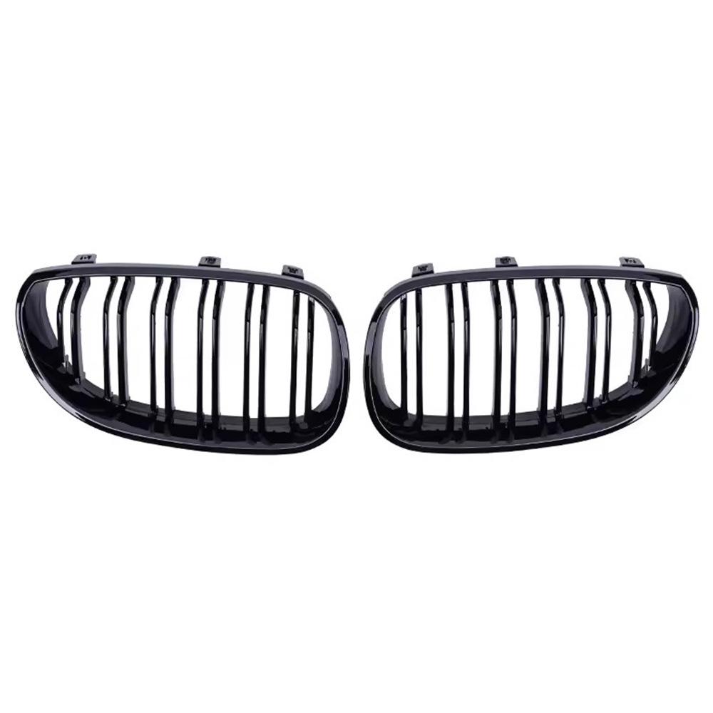 Glänzend Schwarzer Doppellinien-Kühlergrill für BMW 5er E60/E61 (2004-2009)