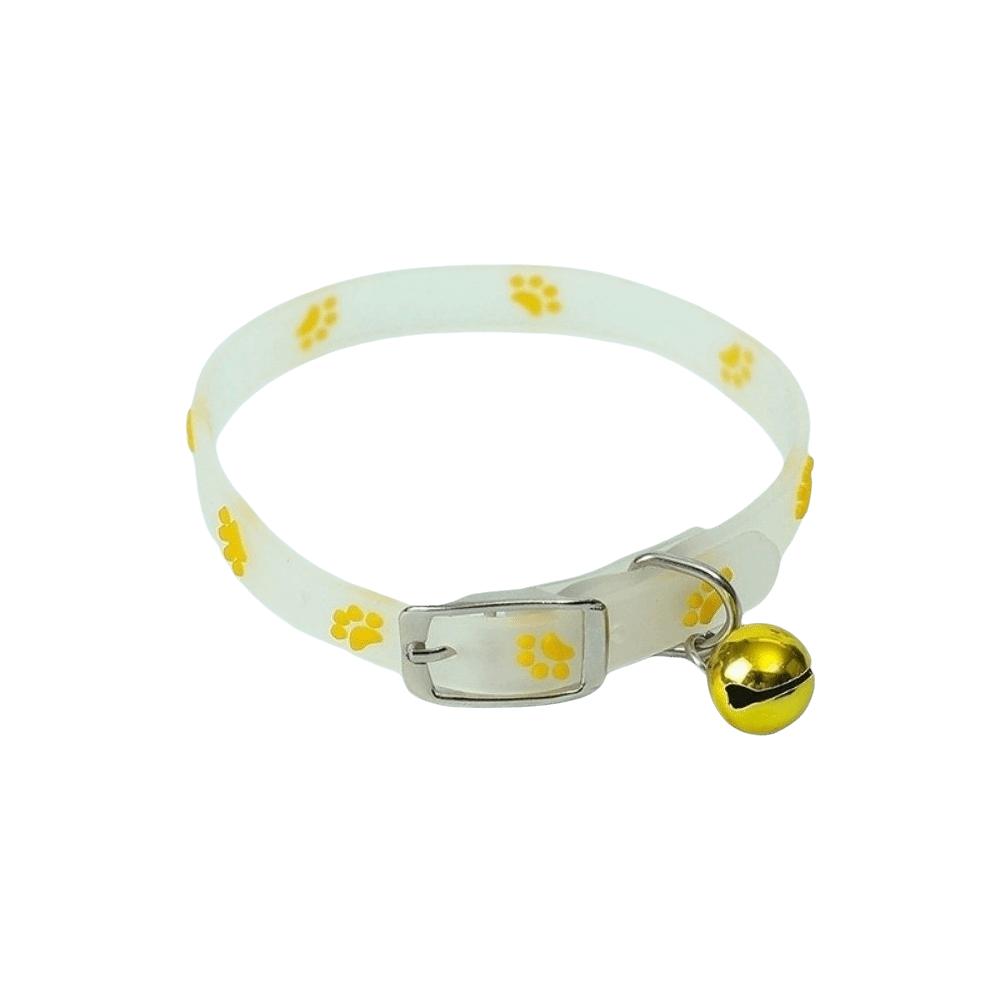 Claw Printed Pet Luminous Collar Adjustable Dog Collar Adjustable Cat Collar  Small Dogs жёлтый
