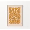Minimalist Abstract Folk Art Prints, Colourful Bohemian Botanical Canvas Prints for Home, Bedroom, Living Room,Office,Decoration
