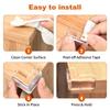 10Pcs Pre-Taped Adhesive Furniture Corner Guard Easy-to-Peel Tab Edges Safety Bumpers  Dining Table