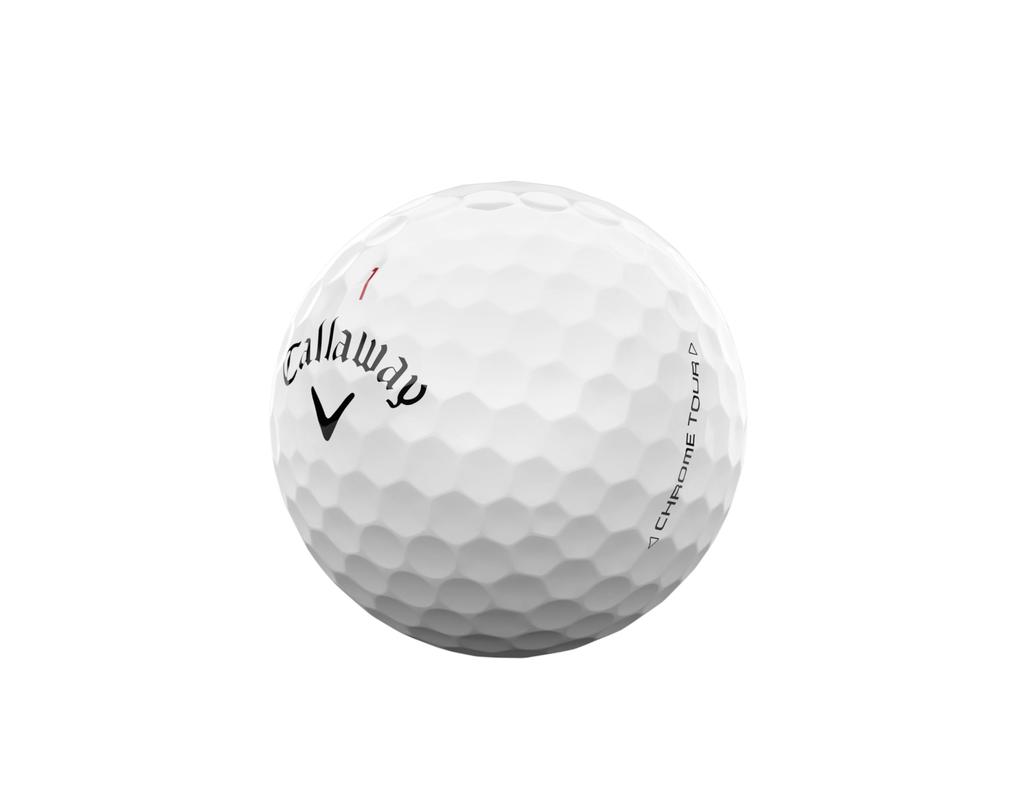 Callaway Golfbälle CHROME TOUR 24 1 Dutzend (12 Stück) 4-teiliges Konstruktionsset in Weiß