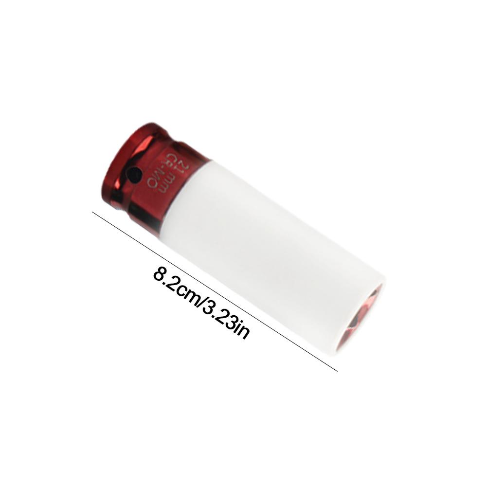 17/19/21/22mm Hex Sockets Colorful Sleeve Tire Protection Sleeve Wall-Deep Impact Nut Socket Alloy Wheel Pneumatic Wrench Tire