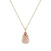 Pink gourd pendant necklace women's light luxury titanium steel sweater chain retro explosive accessories