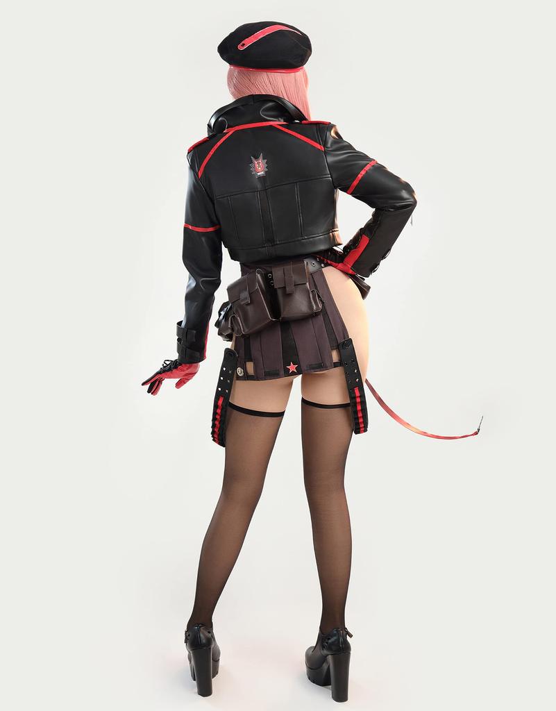 Miccostumes Erwachsener und Mädchen Anime Spiel Cosplay Alltag Casual Performance Niedliches und Cooles Outfit Schwarz und Perfekt für Alltag oder Verkleidung Damen