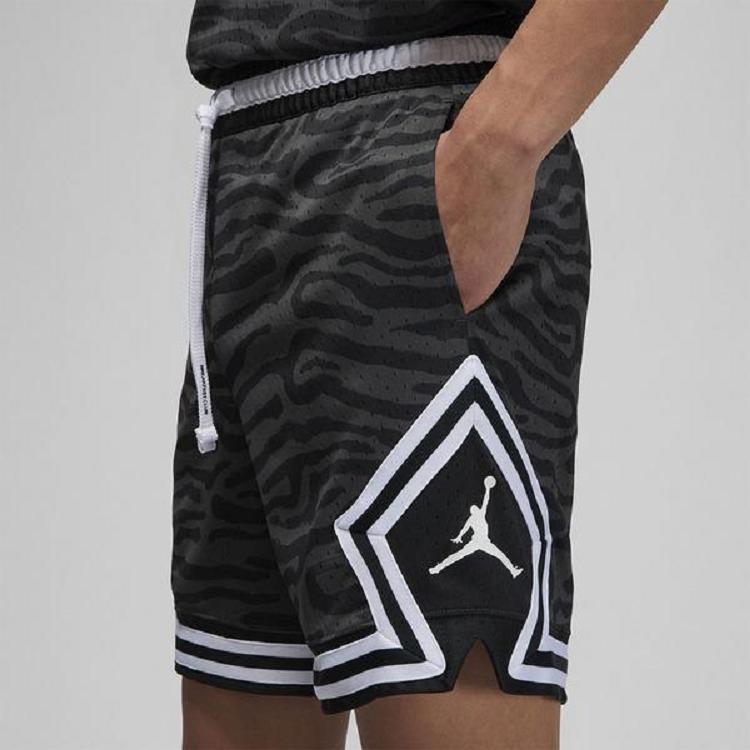 Jordan Dri-Fit Sport BC Diamond Breathable Zebra Print Shorts Men Bottoms Black DM2819-010