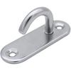 For 2 Pcs Stainless Steel Ceiling Hook, Heavy-duty Oval Opening Pad Eye Plate Anchor, Heavy-duty Screw Wall Mounted Hook