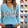Long Sleeve Shirts For Women Cute Print Graphic Tees Blouses Casual Plus Size Basic Tops Pullover