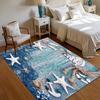 Tappeto Antiscivolo Tema Marino Tappeto con Onde della Spiaggia Tappetino Tappeto 3D con Conchiglie e Stelle Marine Antiscivolo Decorazione Casa Costiera Tappetino di Benvenuto
