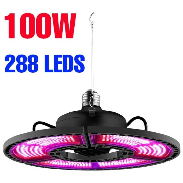 Indoor E27 Led 400W Grow Light Panel Full Spectrum Phyto Lamp For Flowers E26 Lamp For Plants Hydroponics Led Fitolamp Grow Tent