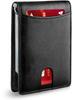 Carbon Fiber RFID Card Holder: Multi-Card Slots, Money Clip, Coin Purse, and Microfiber Leather Credit Card Sleeve for Men.