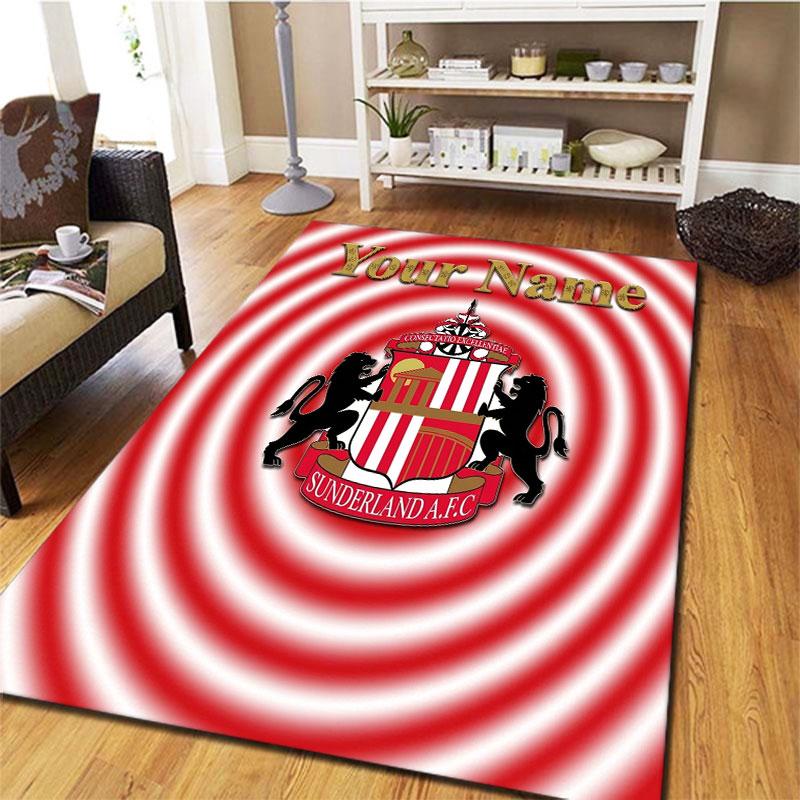 Sunderland A.F Custom Name Carpet Rug for Living Room Bedroom Home Sofa Decoration,Kids play Non-slip Floor Mat