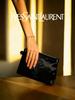 YSL Women's Makeup Bag, Women's Logo Cosmetic Storage Bag - Black Everyday Essential Organizer Bag
