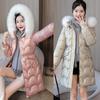 New Winter Thick Jacket Long Down Parka Women Bright Waterproof Overcoat Loose Warm Cotton Coat Hooded Parka