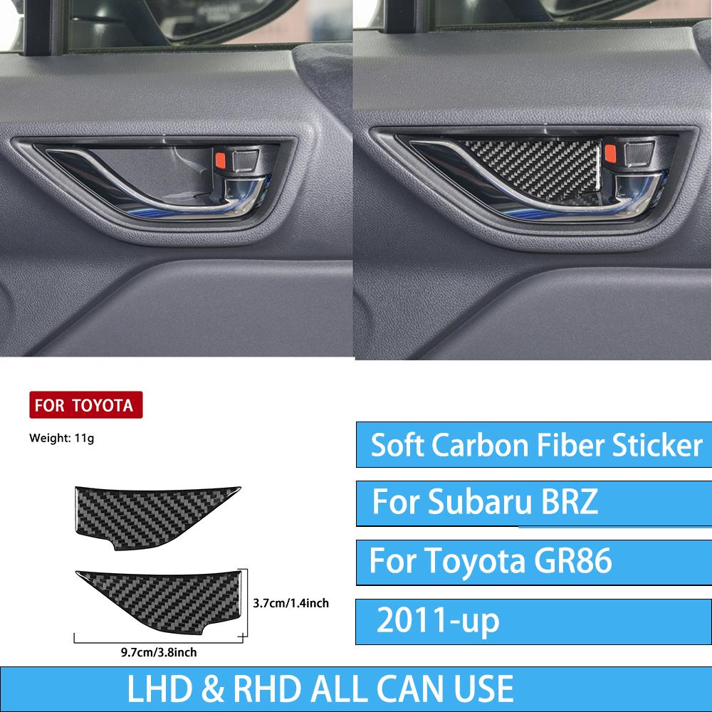 For Subaru BRZ/ For Toyota GR86 -up Carbon Fiber Decal Car Center Console Shift Panel Interior Decorative Stickers