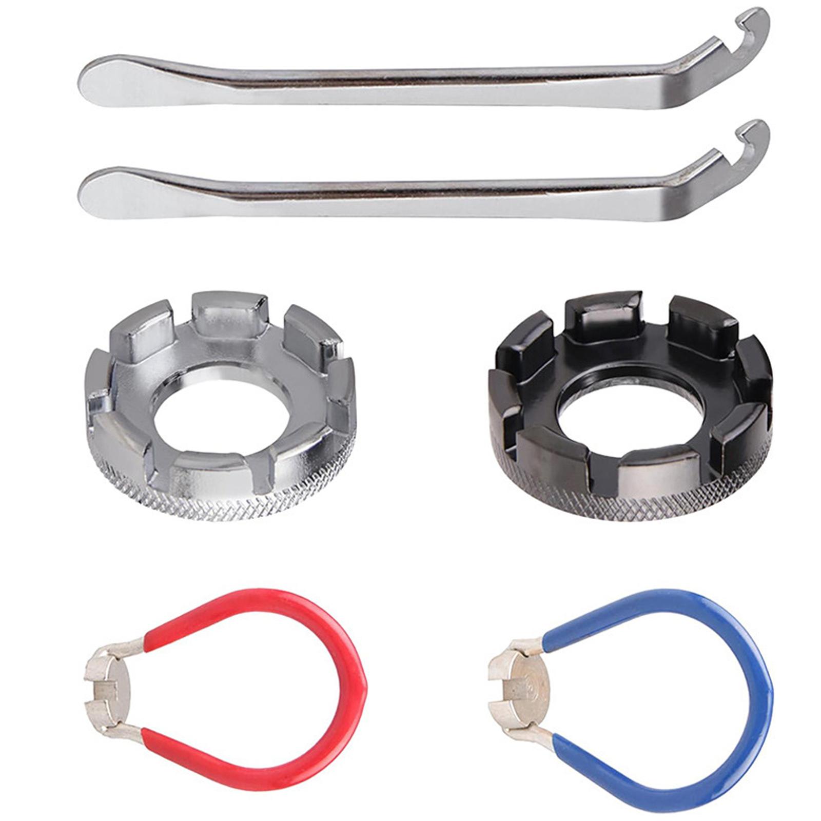 

Portable Bike Spoke Adjustment Tool Set Bicycles Spoke Wrench Spoke Tensioner Repair Tool Tire Lever Cycling Pocket Too