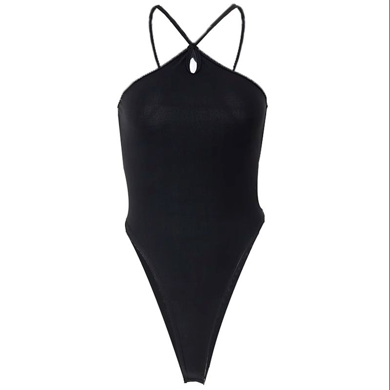 Fashion Style Fashion Sexy Sexy Collarless Tops Summer Hot Selling Women's Wear Open Back Cross Strap Jumpsuit for Women